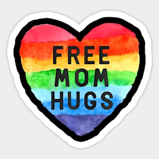 Free Mom Hugs LGBT Flag Gay Lesbian Pride Parades Sticker